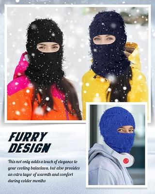 Panitay 4 Pcs Men Distressed Balaclava Winter Trending Ski Masks Women Wind  Proof Furry Distress Face Mask (Main Blue, Black) - Yahoo Shopping