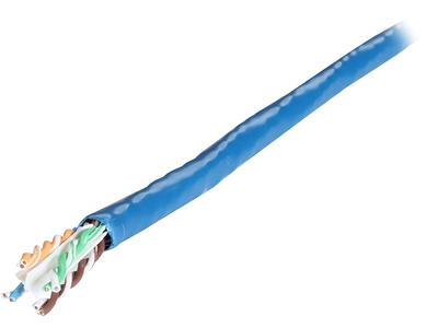 Syston Cable Technology 500 ft. Blue 22AWG 4-Pair Solid Copper S/FTP Cat8  Plus CMR Riser Bulk Data Cable 1588-SP-BL-500 - The Home Depot