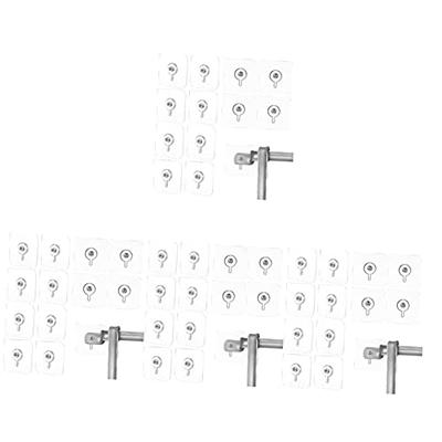 DOITOOL 48 Pcs Screw Hook Adhesive Hooks Wall Hooks Heavy Duty