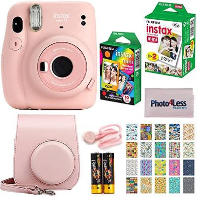 Fujifilm Instax Mini 11 Instant Camera - Blush Pink (16654774) + Fujifilm  Instax Mini Twin Pack Instant Film (16437396) + Single Pack Rainbow Film +  Case + Travel Stickers - Yahoo Shopping