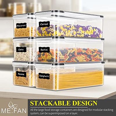 24 Pack Airtight Food Storage Containers Set with lids for Pantry Kitchen  Organization - BPA Free Kitchen Canisters for Cereal, Rice, Flour & Oats -  Free Marker, 24 Labels, 2 Measuring Sets 