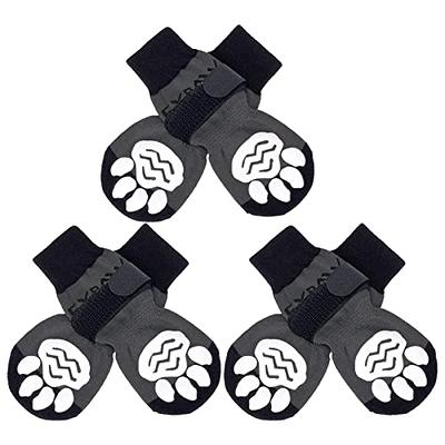 Anti Slip Dog Socks 3 Pairs - Dog Grip Socks with Straps Traction Control  for Indoor on Hardwood Floor Wear, Pet Paw Protector for Small Medium Large  Dogs 