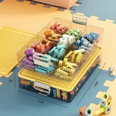 Toys Storage Organizer Bins for Lego, Stackable Toys Organizer, Lego  Building Block Storage, Toy Storage Box with 12 Palace Grids, Plastic  Stackable Organizer Bins (Yellow 1layer) - Yahoo Shopping