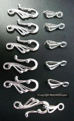 925 Sterling Silver S Hook Clasp For Bracelet Necklace DIY Jewelry Making  Parts