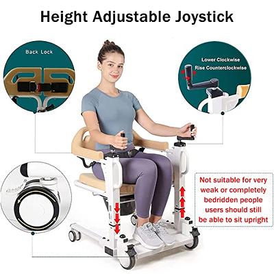 Patient Lift Transfer Chair, Patient Transfer Aid with Hard Seat Cushion,  Wheelchair Lift for Car, Bedside Commode Bathroom Wheelchair for Elderly,  Transport Chairs for Seniors (Without Bedpan) - Yahoo Shopping