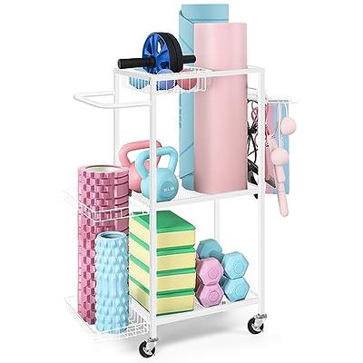 Yoga Mat Storage Rack Home Gym Equipment Workout Equipment Storage  Organizer Yoga Mat (white)…