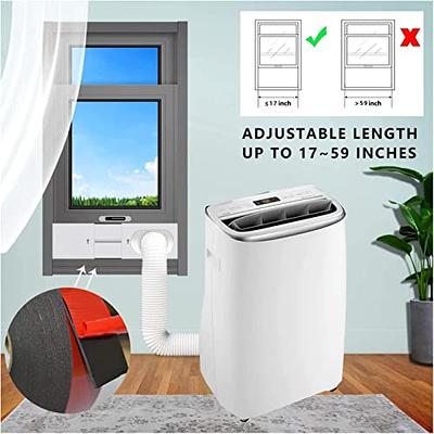 Portable Air Conditioner Window Kit,6 Pcs Adjustable Range 17-93 inch  Vertical/Horizontal Sliding Window/Door Kit Plate for AC Unit, AC Window  Vent