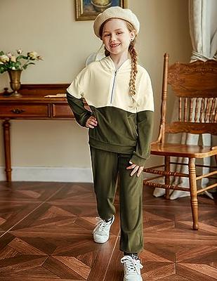 Arshiner Girls 2 Pcs Tracksuit Long Sleeve Hooddie Sweatshirt and Jogger  Pants Set Fall Winter Outfits 8-9 Years - Yahoo Shopping