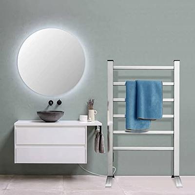 Tangkula 10-Bar Towel Warmer, Wall Mounted Electric Heated Towel