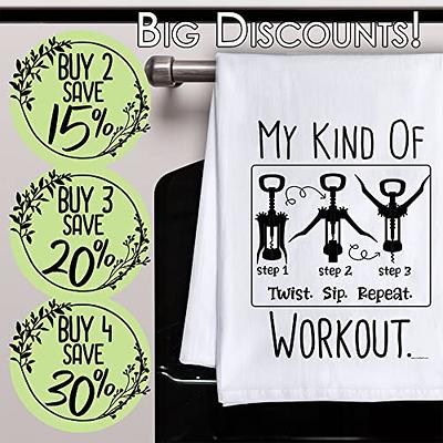 18x24 Inch Funny Kitchen Towel, Set of 4