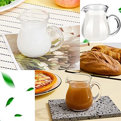 8 Pcs Glass Creamer Pitcher Transparent Milk Pourer Mini Milk Pitcher Small  Glass Pitcher Mini Carafe Coffee Mug Coffee Pot Creamer Pitcher for Milk  Coffee Tea Syrup (Normal, 4 oz) - Yahoo Shopping