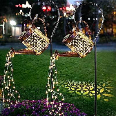 1pc Solar Watering Can Decoration Lights, Solar Outdoor Waterproof Lights,  Solar Fairy Lights, Hanging Solar Powered Lantern Garden Art Light, Decor M