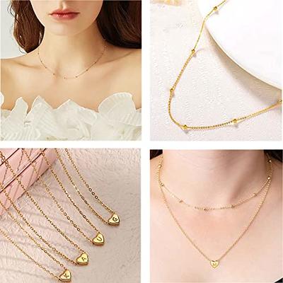 Dainty Layered Initial A Necklaces for Women, 14K Gold Plated Simple Cute  Heart Layering Necklace Letter Pendant Initial Choker Gold Layered Necklaces  for Women Girls - Yahoo Shopping