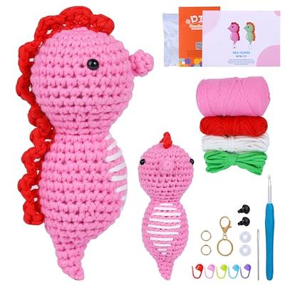 ZMAAGG Beginners Crochet Kit, Crochet Animal Kit, Knitting Kit with Yarn,  Polyester Fiber, Step-by-Step Instructions Video, Crochet Starter Kit for  Beginner DIY Craft (Purple Dinosaur) - Yahoo Shopping