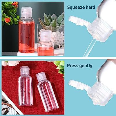 24 Pack Plastic Empty 2oz Travel Bottles with Flip Cap, Refillable Containers for Toiletries, Lotion, Liquid