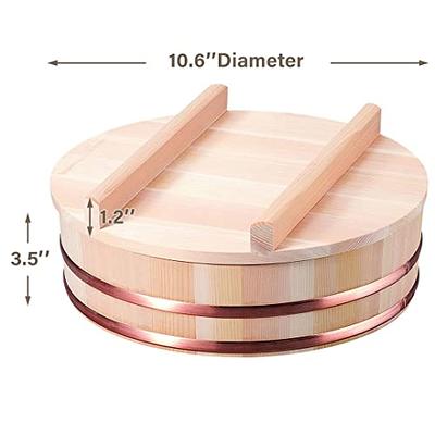 Sushi Making Kit Rice Mixing Bowl Tub Japanese Hangiri Bamboo