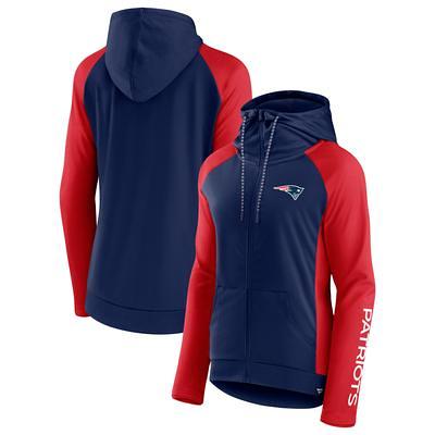 Men's Starter Navy/Red New England Patriots Running Back Full-Zip Hoodie Size: Medium