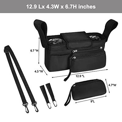 Baby Stroller Organizer with 2 Insulated Cup Holders & Detachable Phone Bag  Stroller Caddy for Diapers, Keys Stroller Accessories Fits for All  Sttollers (Black) - Yahoo Shopping