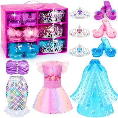 Sea Princess Clothes Fish Princess Costume Bra & Dress with Magic Stick For  11inches Dolls Doll (Clothes Only) Color:3 sets Style:Not include doll