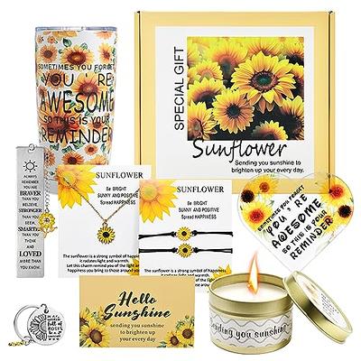 Birthday Gifts for Wome Sunshine Gifts Baskets Valentines Day Gifts for  Friends Female Self Care Package Thinking of You Gift Box for Her Sunflower