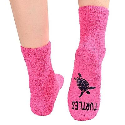 HAPPYPOP Funny Socks for Women Pink Fuzzy Fluffy Cupcake Socks
