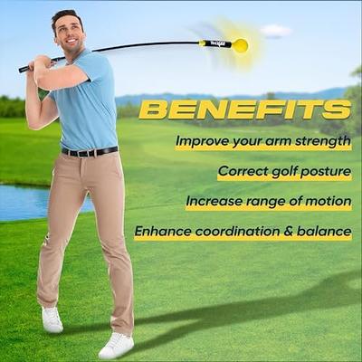 A Device, Golf Stretch, Golf Exercise, Golf Swing Train in One Motion.  Perfect Practice Warm-Up. Shaft for Strength, Rhythm, Golf Stretching  Device.
