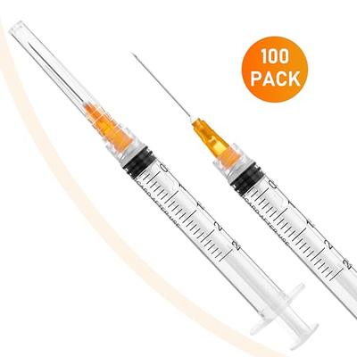 2.5ml Disposable Luer Lock Syringes with 25G 1 Inch Needle Individual  Package - Pack of 100 - Yahoo Shopping