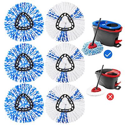 6 Pack Spin Mop Refill - Replacement Head Compatible with O, Microfiber  Spin Mop Refills,clean the floor. Easy Floor Cleaning Mop Head Replacement  