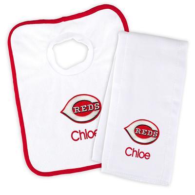 Newborn & Infant White Chicago Cubs Personalized Bib Burp Cloth