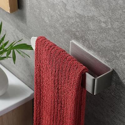 Taozun Hand Towel Holder/Hand Towel Ring - Self Adhesive Bathroom Towel Bar  Stick on Wall, SUS 304 Stainless Steel Brushed