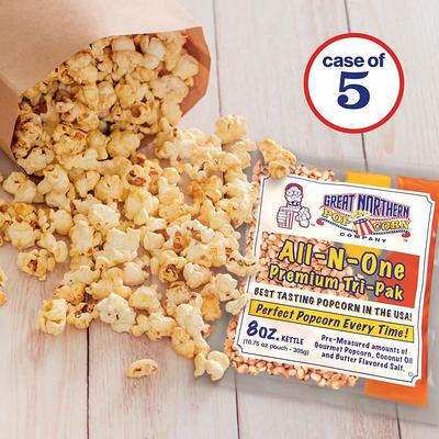 Great Northern 4 oz. Blue Big Bambino Popcorn Machine with 12 All-in-One Popcorn Packs