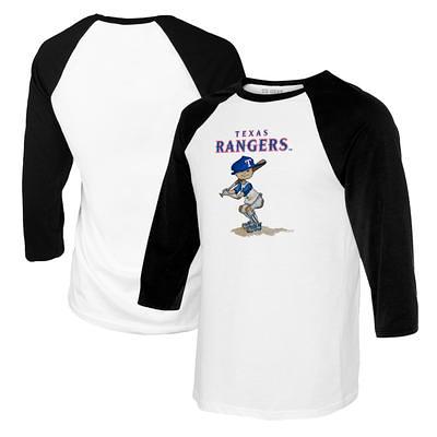 Youth Tiny Turnip White/Black Texas Rangers Slugger Raglan 3/4 Sleeve T- Shirt - Yahoo Shopping