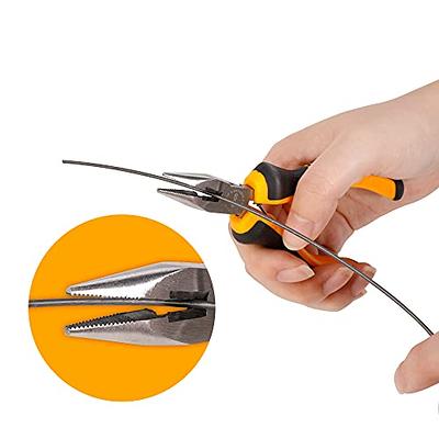 SPEEDWOX Micro Linemans Pliers Mini Combination Pliers 5 Inches Small Wire Cutters for Jewelry Making Precision Fine Pliers Serrated Jaw Craft Hand