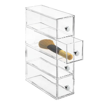 Clear Drawers Tower, 4 Drawer Flip, 2.75 x 7 x 10