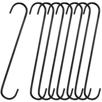 HEDGBOBO 12 Pack Heavy Duty Metal 3.5 S Hooks with Safety Buckle