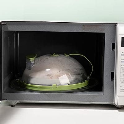 Microwave Splatter Cover with Handle Steam Vents Food Cover for Household