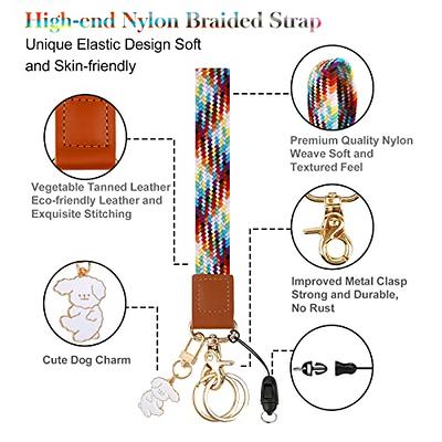 Elastic High-end Soft Nylon Weave Badge Lanyards, Rainbow Wristlet Lanyard,  Classy Wrist Strap with Key Chain Holder for Keys, Cellphone, Wallet,  Camera, ID Badges, Knitted Lanyard for Women and Men - Yahoo