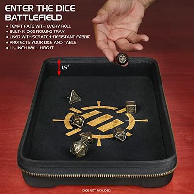 ENHANCE Tabletop Community DnD Dice Case and Dice Rolling Tray - Dice Holder  and Storage for up