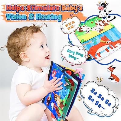 Hahaland Baby Books 0-6 Months - 2 PCS Sensory Montessori Toys For Babies  0-6 Months