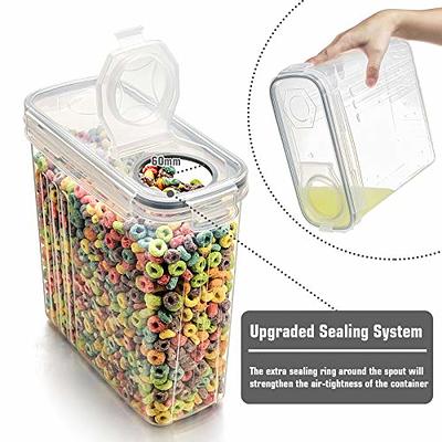 6 Piece Airtight Food Storage Containers Cereal Dispensers With 20 Labels  Large BPA Free Plastic 