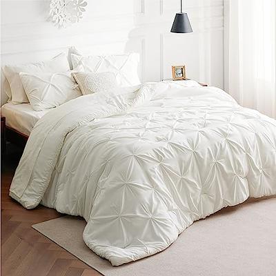 BEDSURE Queen Comforter Set - Bed in a Bag Queen 8 Pieces, Pintuck Beddding  Sets