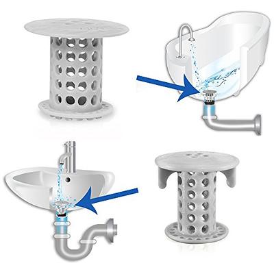 TubShroom (Gray) The Hair Catcher That Prevents Clogged Tub Drains