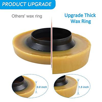 Hibbent Extra Thick Toilet Wax Ring, Toilet Bowl Wax Seal Kit with Closet  Bolts, PE Flange