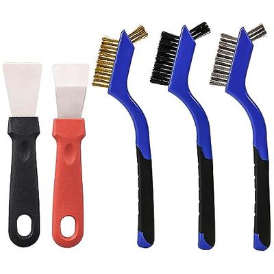 3Pcs Stainless Steel/Brass/Nylon Brushes Set 7inch - Small Mini Wire Metal  Scratch Brush for Cleaning Rust, Drill, Small Spaces, Polishing (Blue) -  Yahoo Shopping