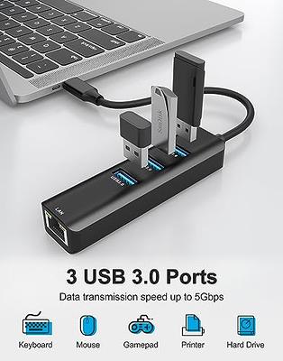 USB C Hub Multiport Adapter, ABLEWE 8-in-1 USB-C Hub with 4K@60Hz