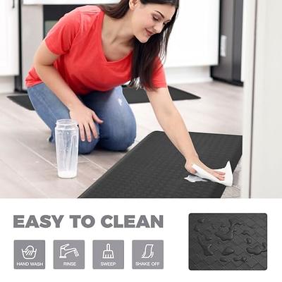 KOKHUB Kitchen Mat,1/2 Inch Thick Cushioned Anti Fatigue Waterproof Kitchen  Rug, Comfort Standing Desk Mat, Kitchen Floor Mat Non-Skid & Washable for  Home, Office, Sink,17.3x28- Black - Yahoo Shopping