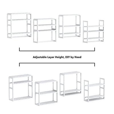 Galood Bamboo Bathroom Shelves for Wall Shelf 3 Tiers Adjustable Layer Over  The Toilet Storage with