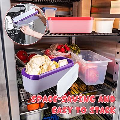 2Pack Ice Cream Containers Freezer Storage Tubs 1 Quart Reusable