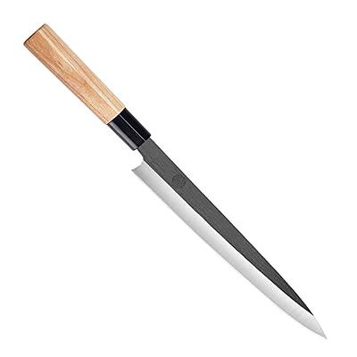 MITSUMOTO SAKARI 7 inch Japanese Santoku Chef Knife, High Carbon