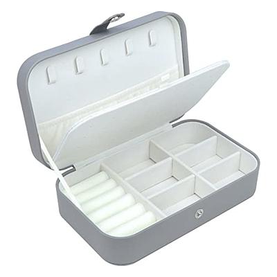 SLOZO Travel Jewelry Box,Upgraded Travel Jewelry Case,Portable Jewelry Boxes  for Women,PU Leather Jewelry Box,Travel Jewelry Organizer for Necklaces, Rings,Earrings,Bracelets,Grey - Yahoo Shopping